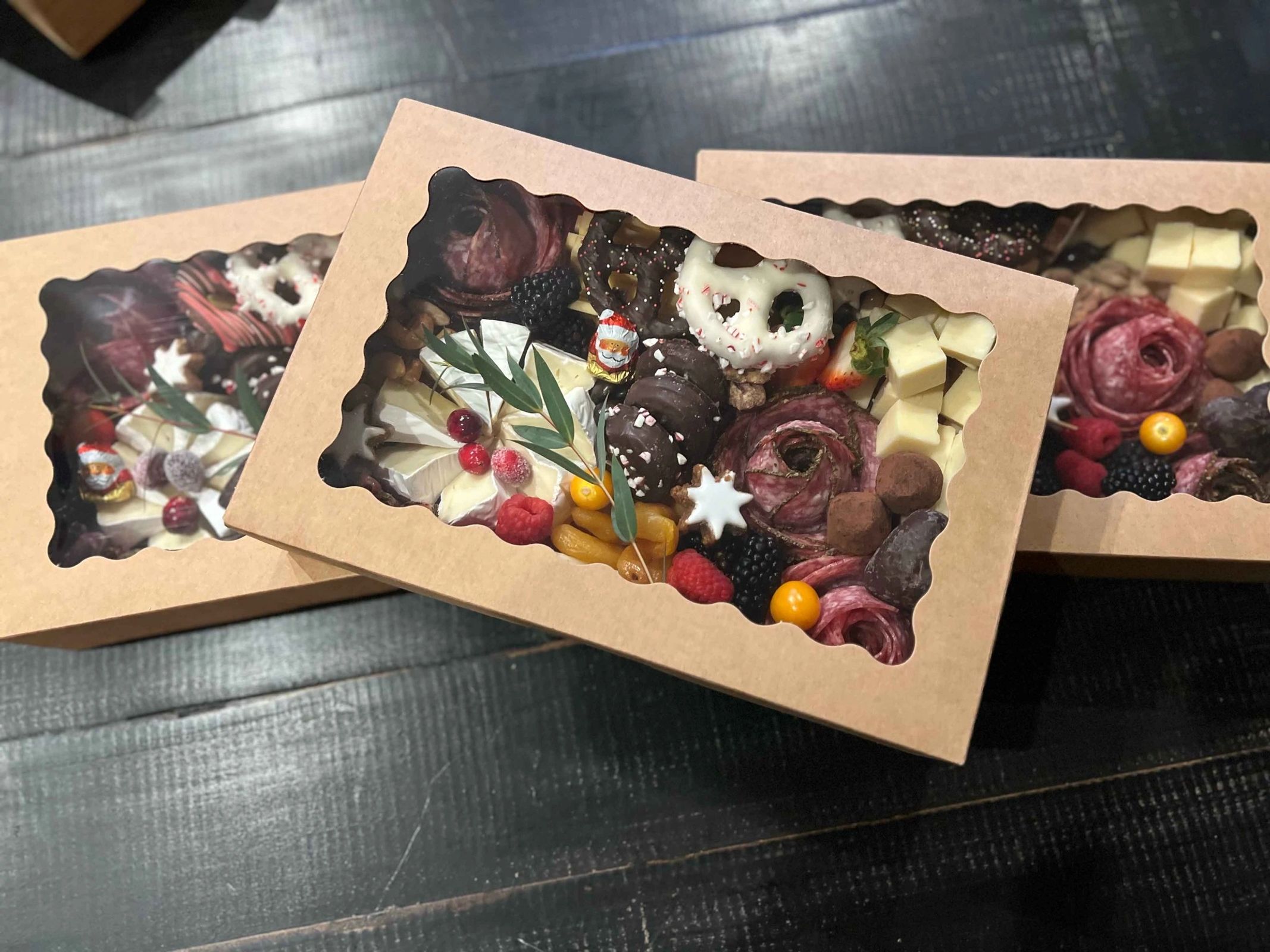 Holiday charcuterie boxes